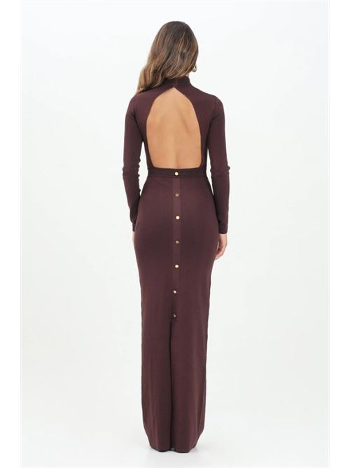 Abito Elisabetta Franchi bordeaux con gemelli gioiello ELISABETTA FRANCHI | AM29S57E2.EA4